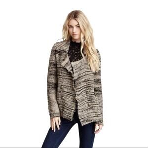 Free People Multi-color Zebra Yarn Double Breasted Sweater Blazer-S